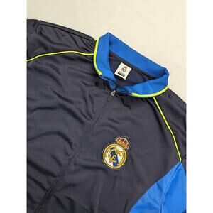 Real Madrid Licensed Football Club full Zip Jacket Dark Blue Mens Large